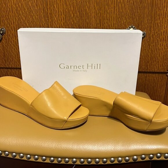 (EUC) Garnet Hill Carlotta Leather Wedge Sandal (Size 7) - Picture 1 of 6
